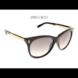 Jimmy Choo Ally Sunglasses (Black & Gold)